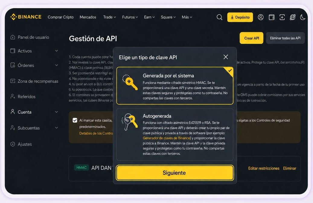 Elige el tipo de API
